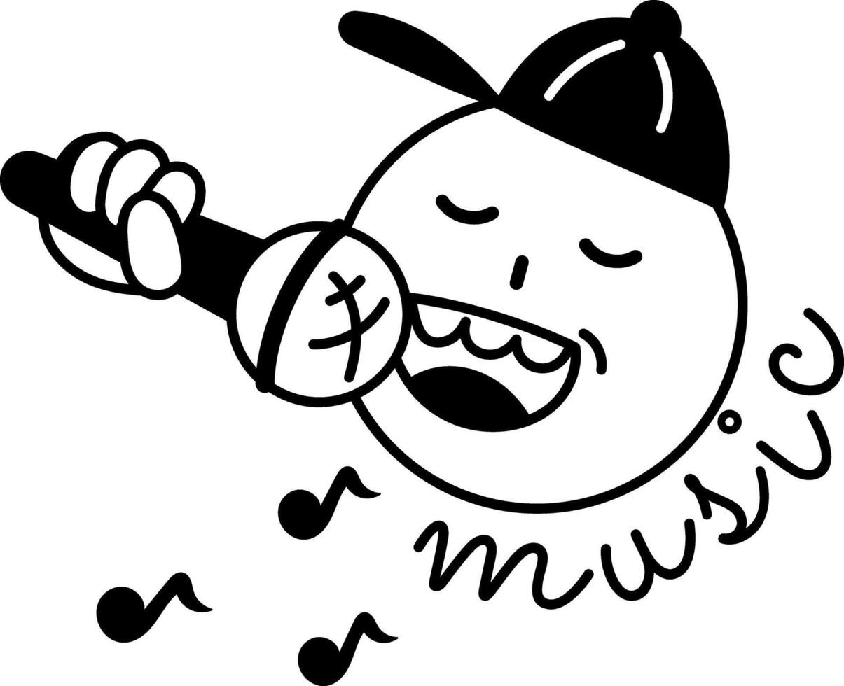 Trendy Music Singing vector
