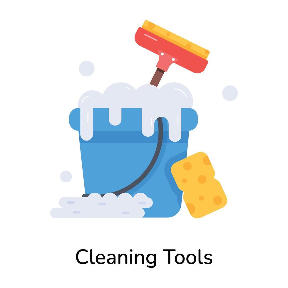 Trendy Cleaning Tools vector