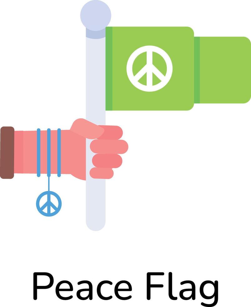 Trendy Peace Flag vector