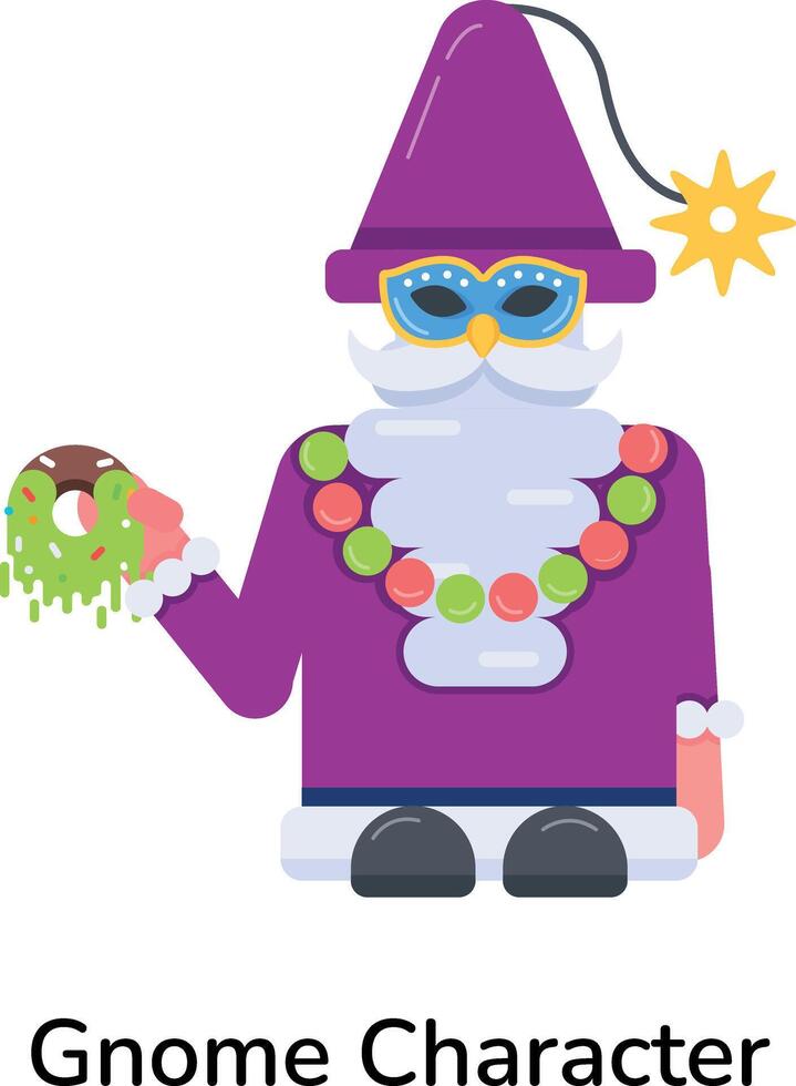 Trendy Gnome Character vector