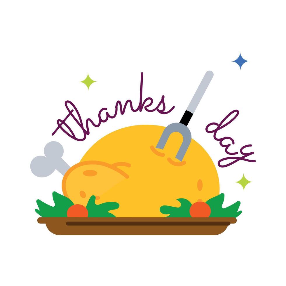 Trendy Thanksgiving Day vector