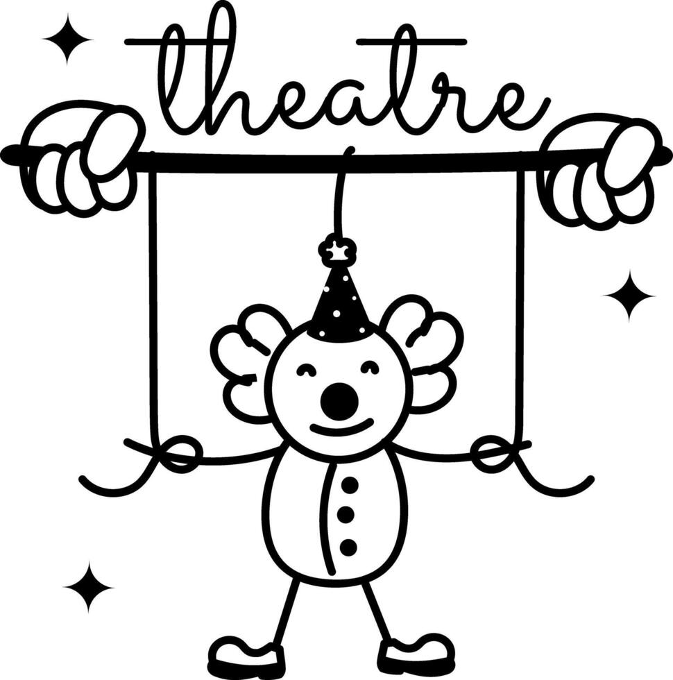 Trendy Puppet Theatre vector
