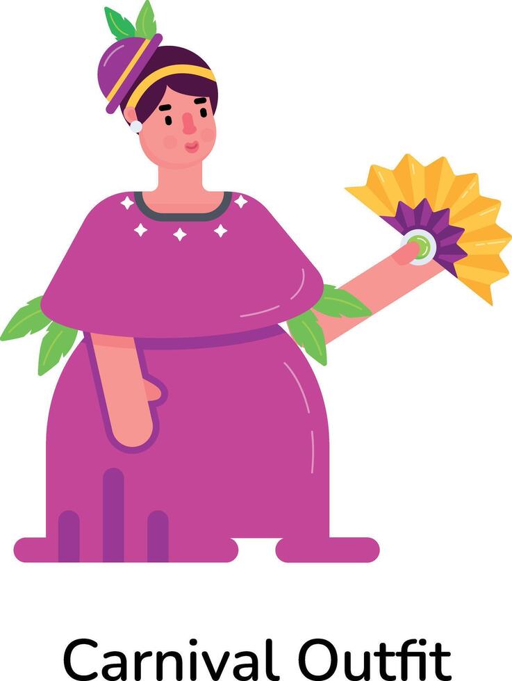 Trendy Carnival Outfit vector
