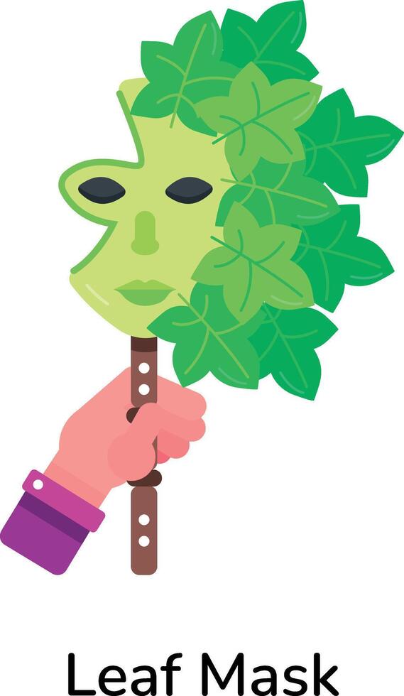 Trendy Leaf Mask vector