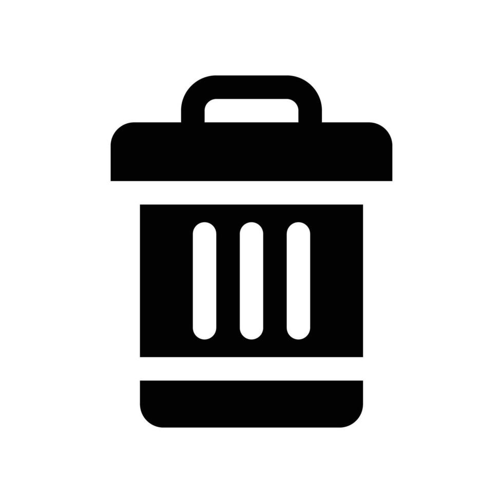 trash icon. vector glyph icon for your website, mobile, presentation, and logo design.