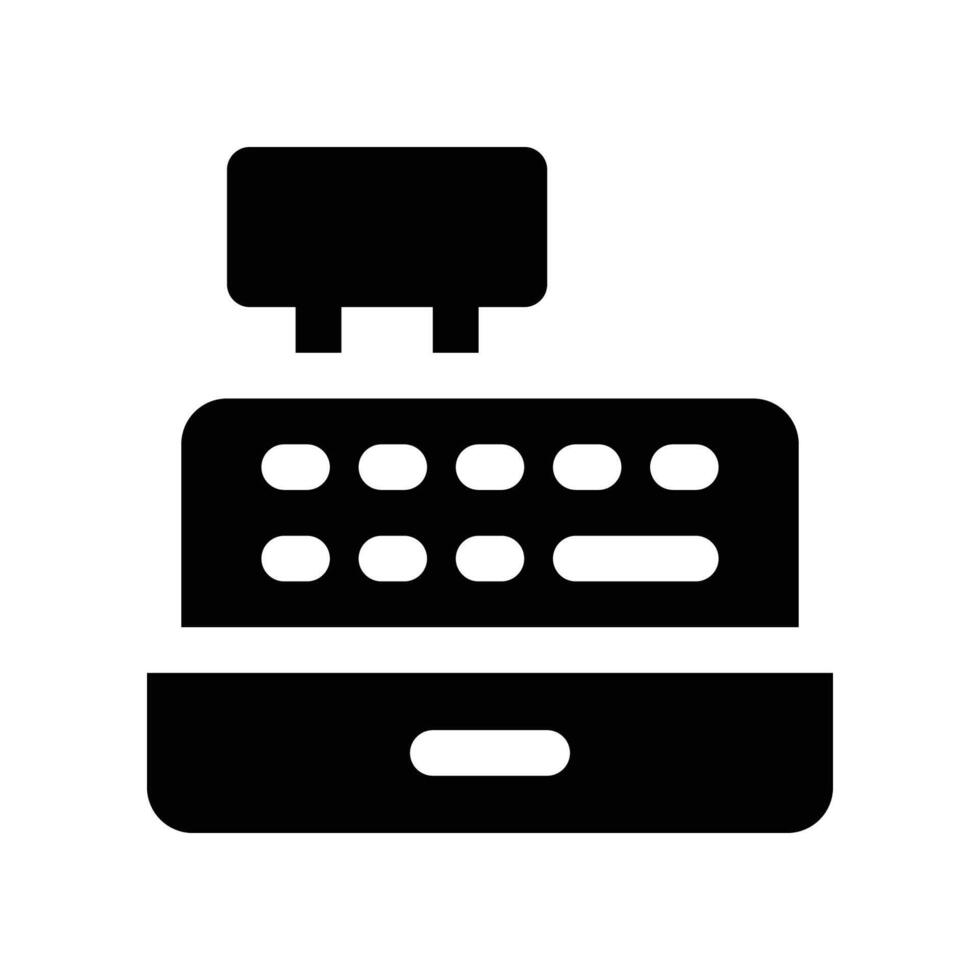 cashier machine icon. vector glyph icon for your website, mobile, presentation, and logo design.