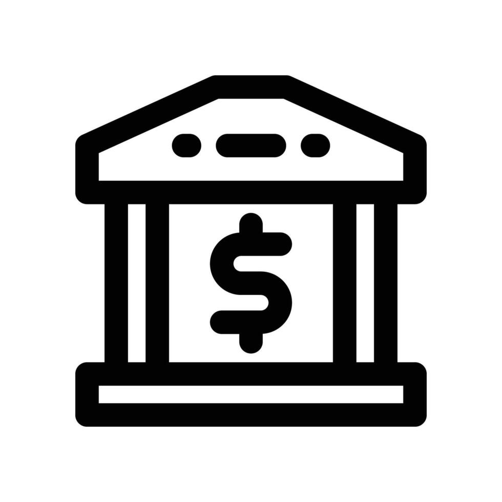 bank icon. vector line icon for your website, mobile, presentation, and logo design.