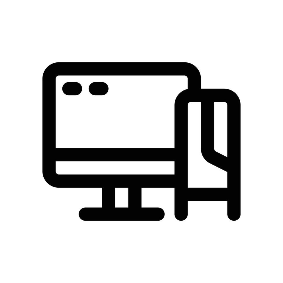 personal computer icon. vector line icon for your website, mobile, presentation, and logo design.