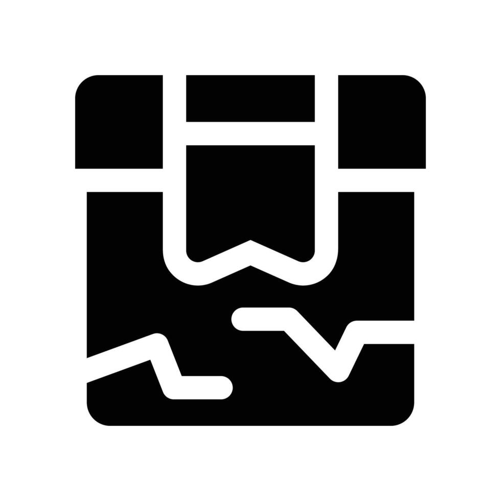broken box icon. vector glyph icon for your website, mobile, presentation, and logo design.
