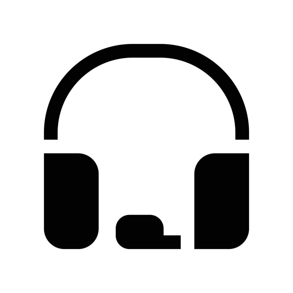 headphone icon. vector glyph icon for your website, mobile, presentation, and logo design.