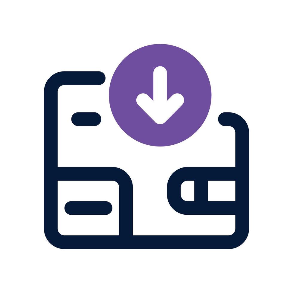 top up wallet icon. vector dual tone icon for your website, mobile, presentation, and logo design.