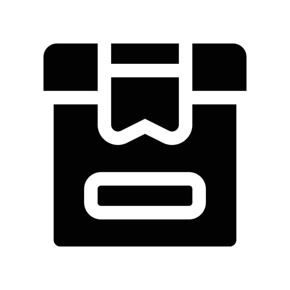 box icon. vector glyph icon for your website, mobile, presentation, and logo design.