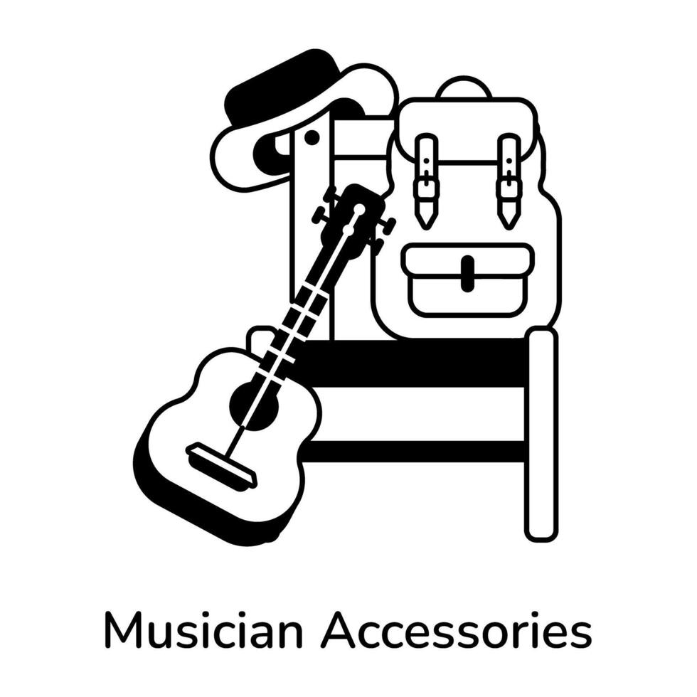 de moda músico accesorios vector