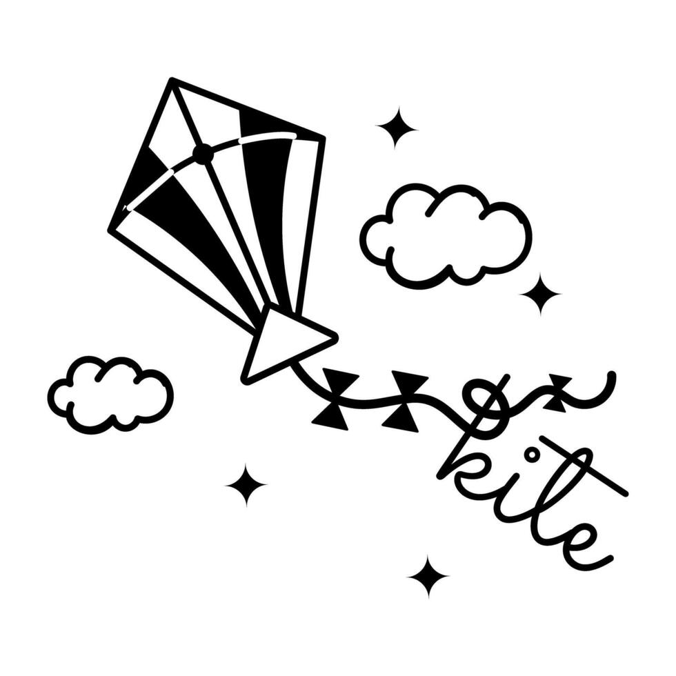 Trendy Kite Festival vector