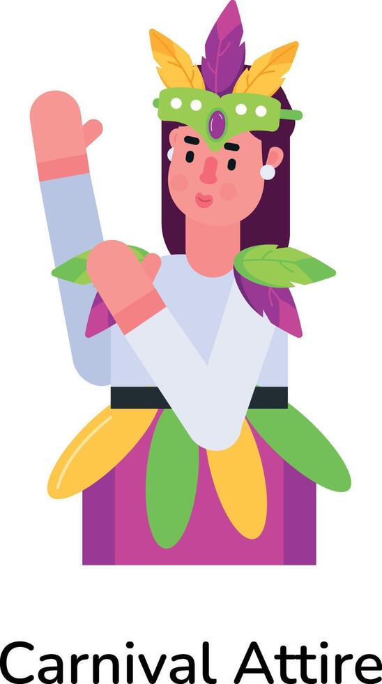 Trendy Carnival Attire vector