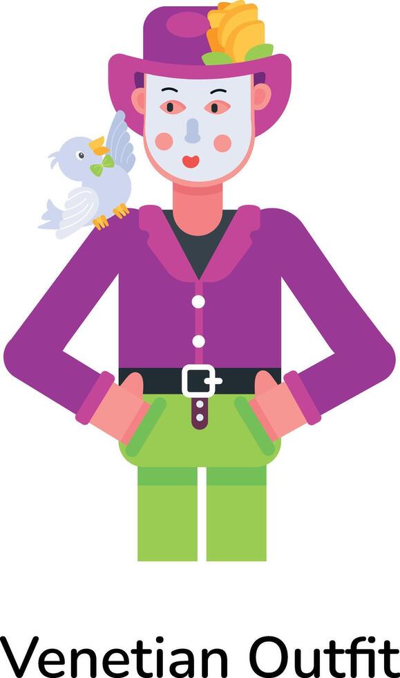 Trendy Venetian Outfit vector