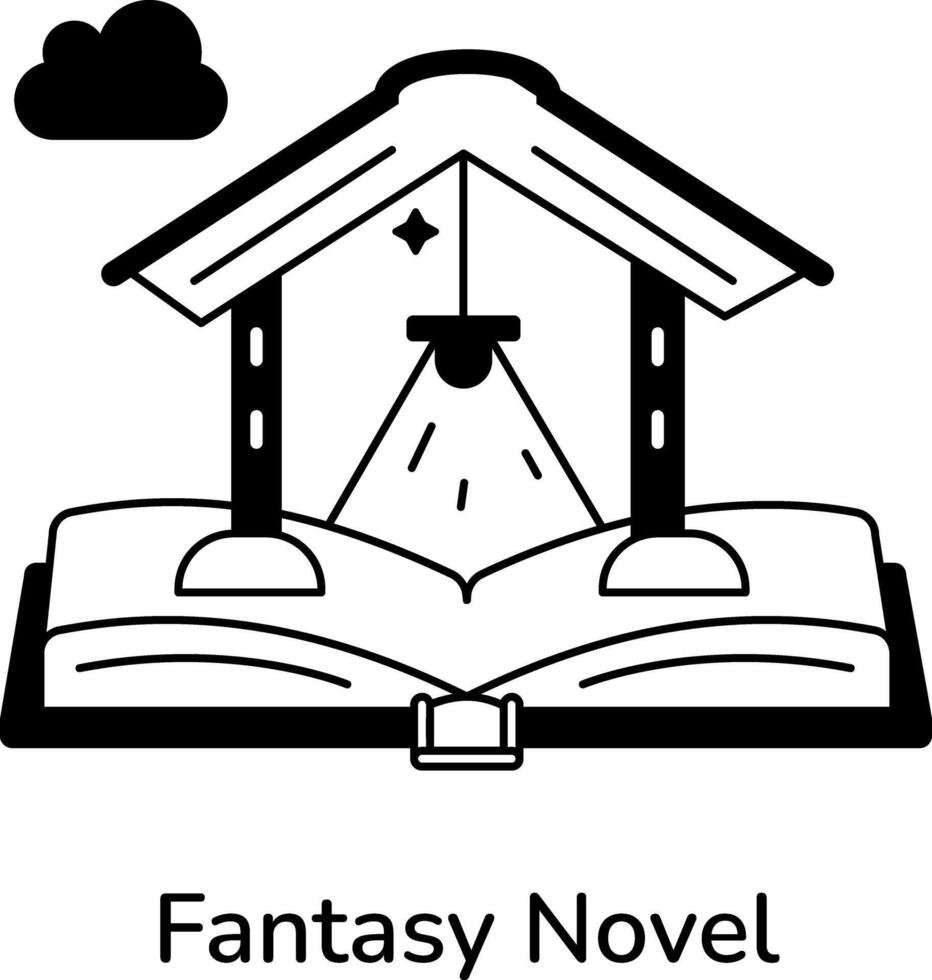 Trendy Fantasy Novel vector