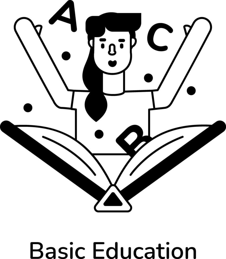 Trendy Basic Education vector