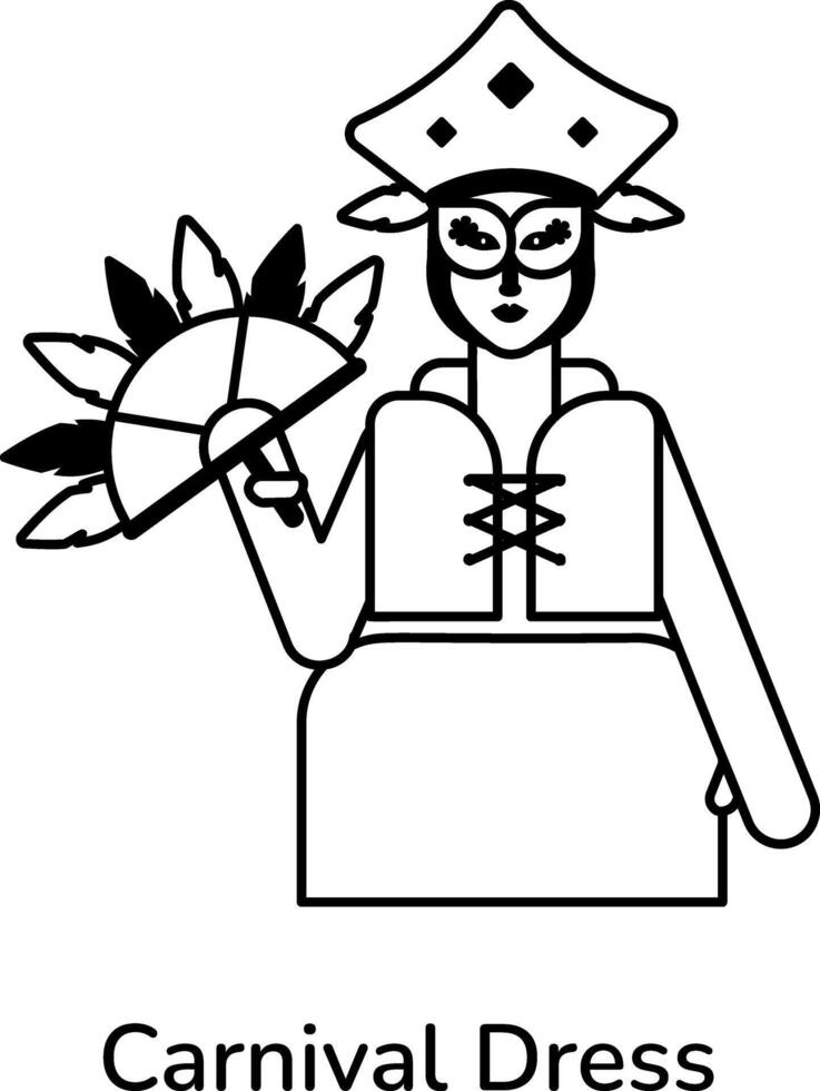 Trendy Carnival Dress vector