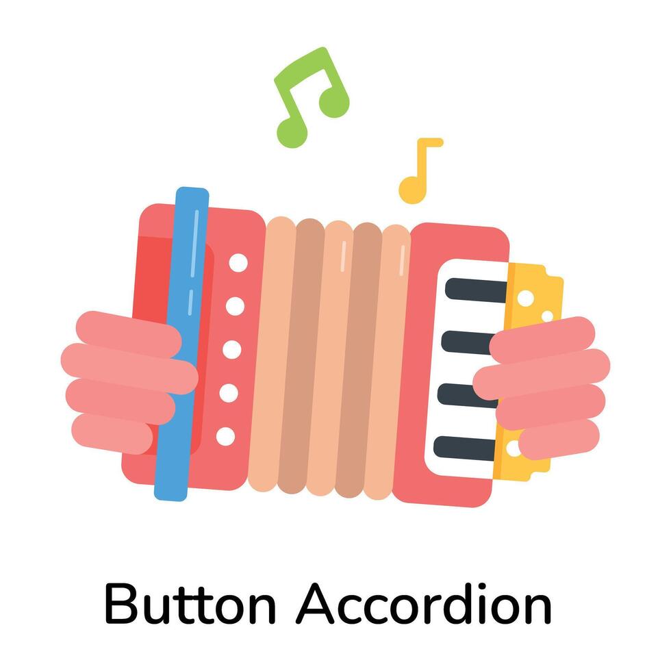 Trendy Button Accordion vector