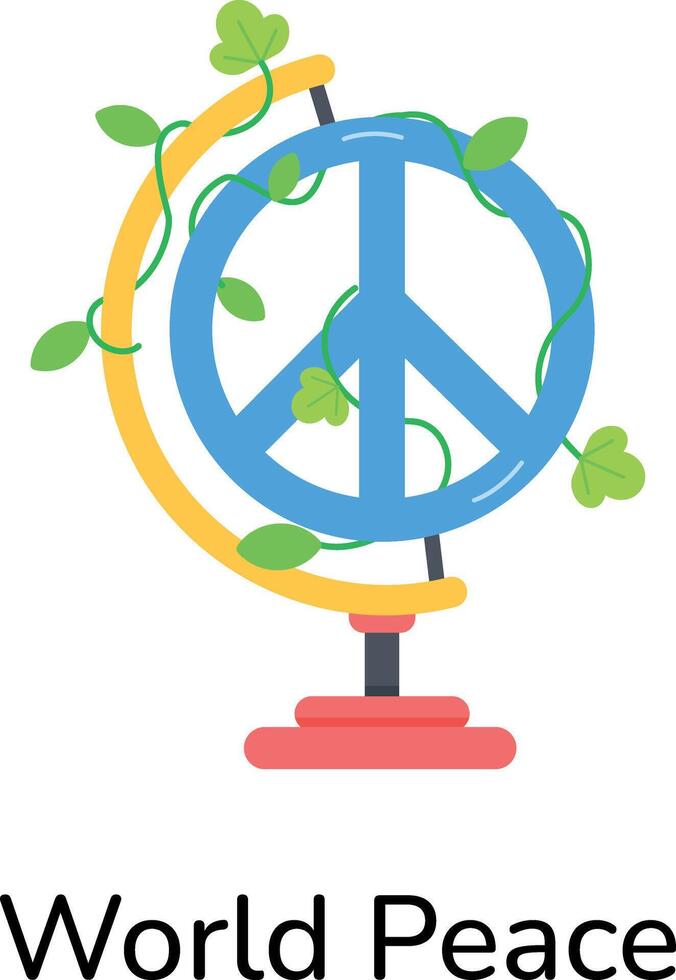 Trendy World Peace vector