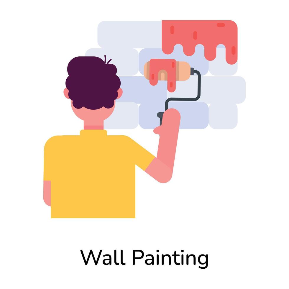 Trendy Wall Painting vector