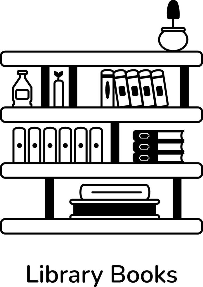 Trendy Library Books vector