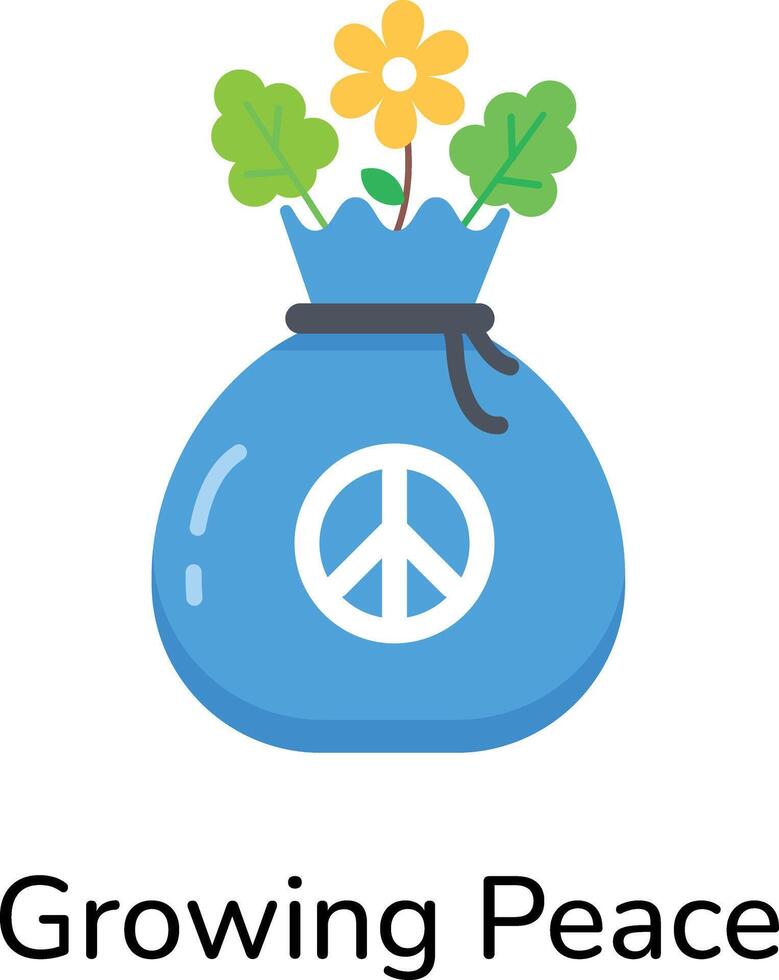 Trendy Growing Peace vector