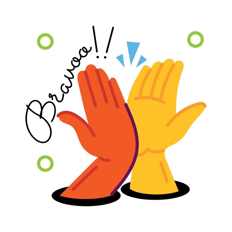 Trendy High Five vector