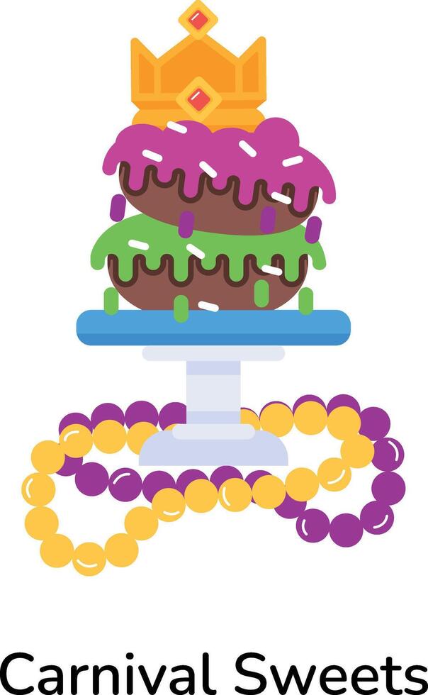 Trendy Carnival Sweets vector