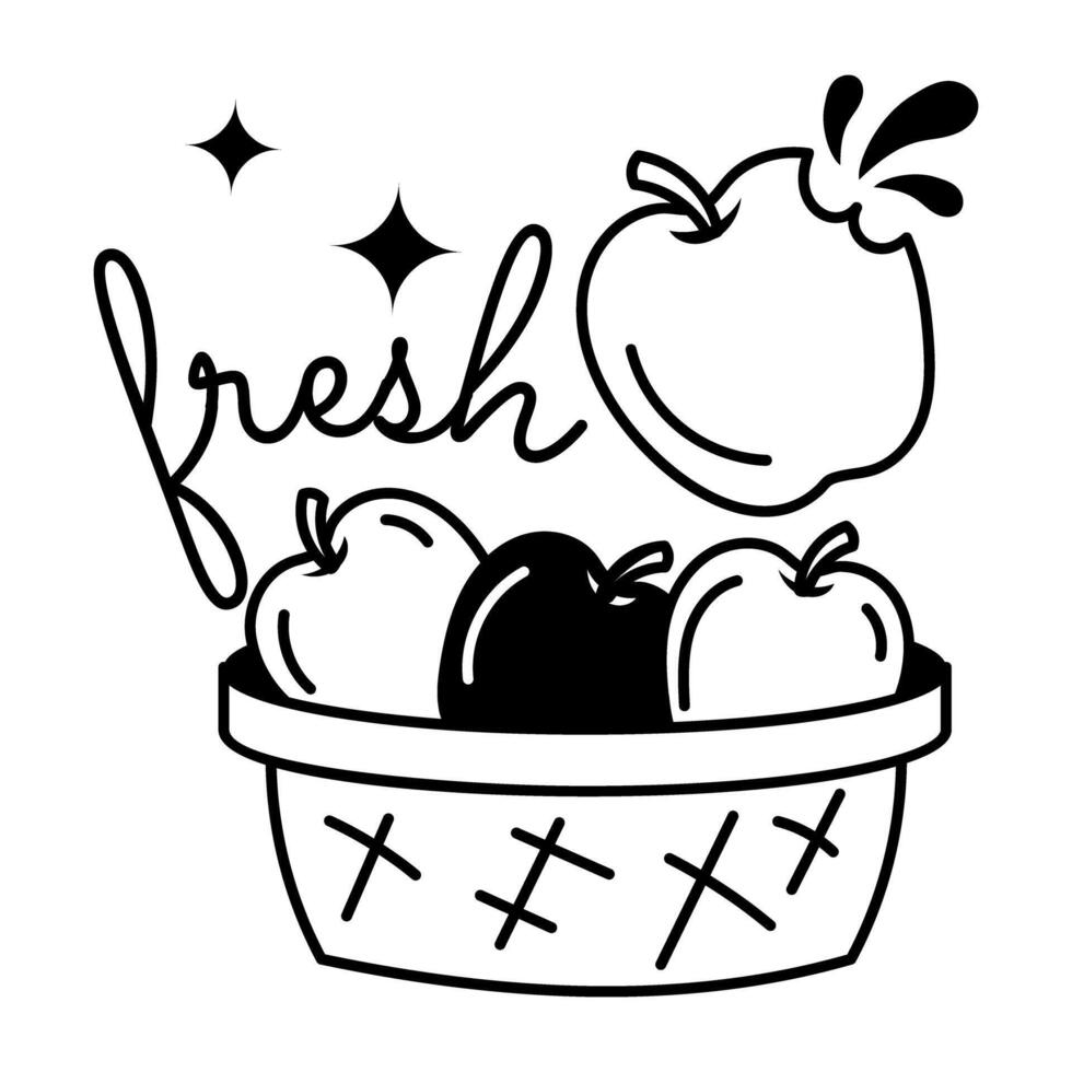 frutas frescas de moda vector