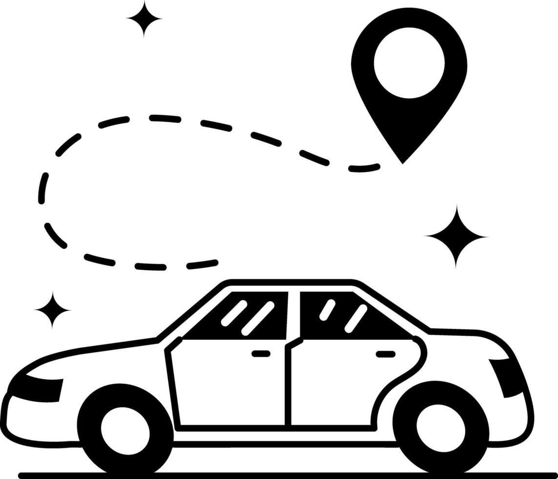 Trendy Taxi Tracking vector