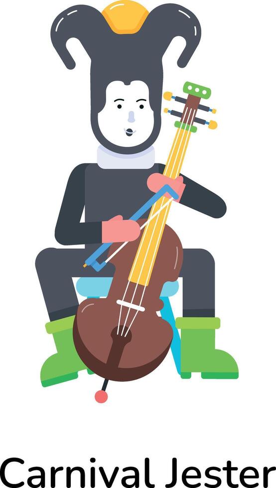 Trendy Carnival Jester vector