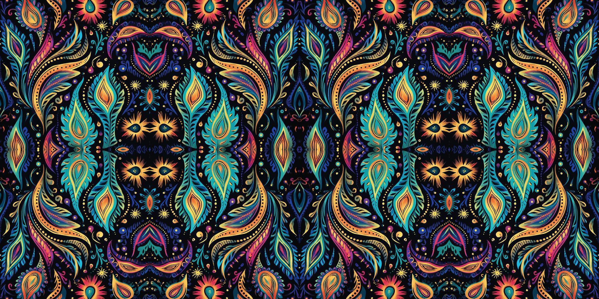 A seamless pattern, geometric tribal patterns, geometric batik, Ikat seamless, aztec style , ethnic boho seamless pattern, luxury decorative textile pattern., fabric, curtain, carpet, Batik Embroidery vector