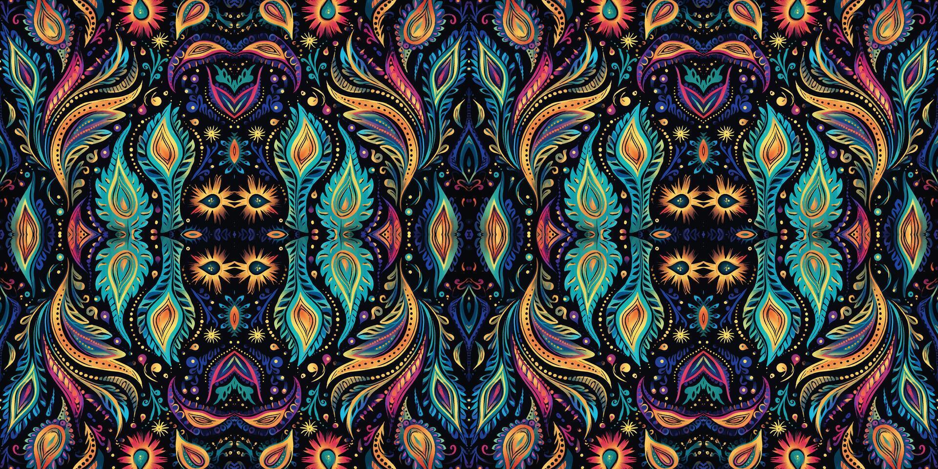 un sin costura patrón, geométrico tribal patrones, geométrico batik, ikat sin costura, azteca estilo , étnico boho sin costura patrón, lujo decorativo textil patrón., tela, cortina, alfombra, batik bordado vector