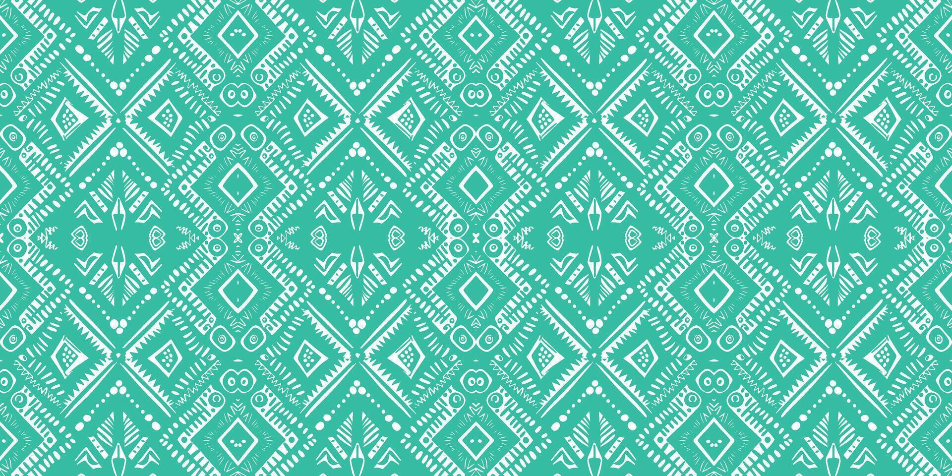A seamless pattern, geometric tribal patterns, geometric batik, Ikat seamless, aztec style , ethnic boho seamless pattern, luxury decorative textile pattern., fabric, curtain, carpet, Batik Embroidery vector