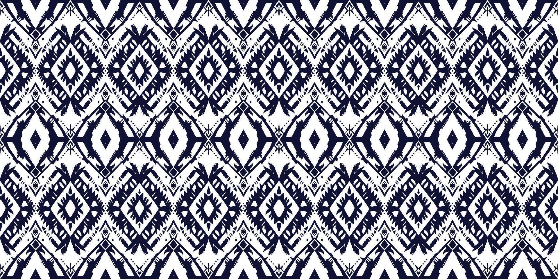 A seamless pattern, geometric tribal patterns, geometric batik, Ikat seamless, aztec style , ethnic boho seamless pattern, luxury decorative textile pattern., fabric, curtain, carpet, Batik Embroidery vector