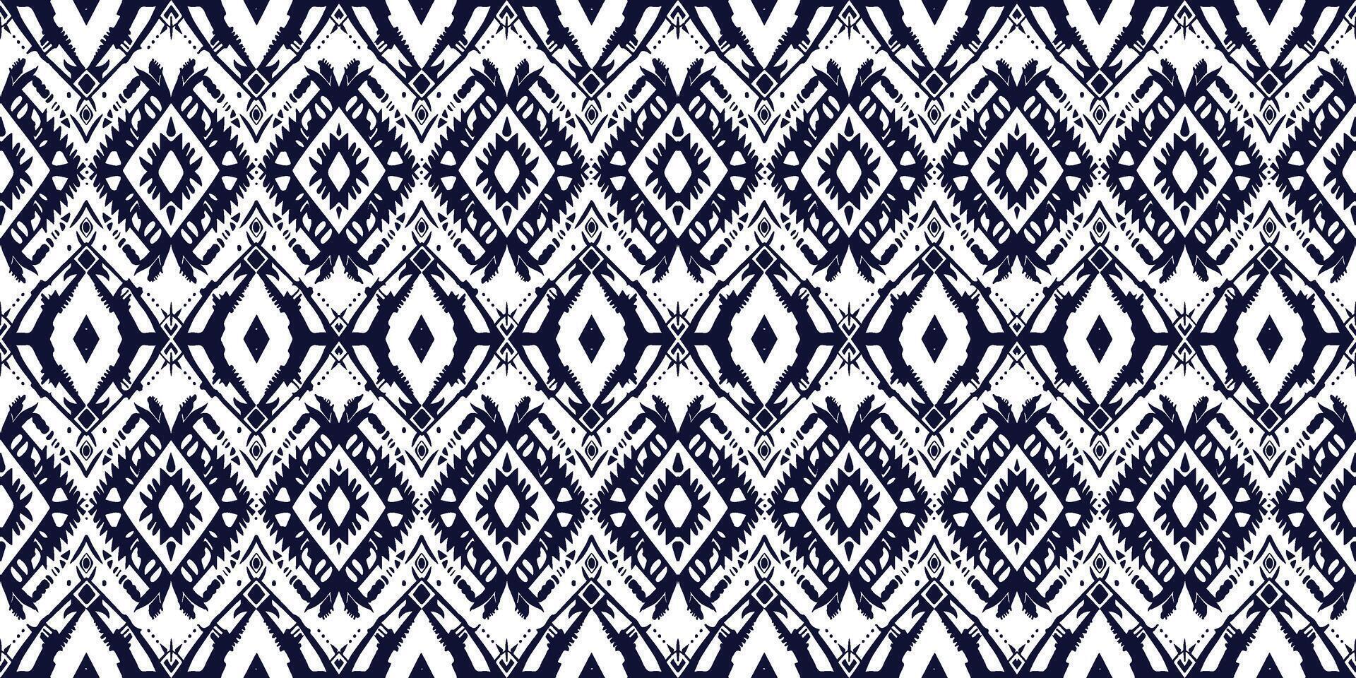 A seamless pattern, geometric tribal patterns, geometric batik, Ikat seamless, aztec style , ethnic boho seamless pattern, luxury decorative textile pattern., fabric, curtain, carpet, Batik Embroidery vector