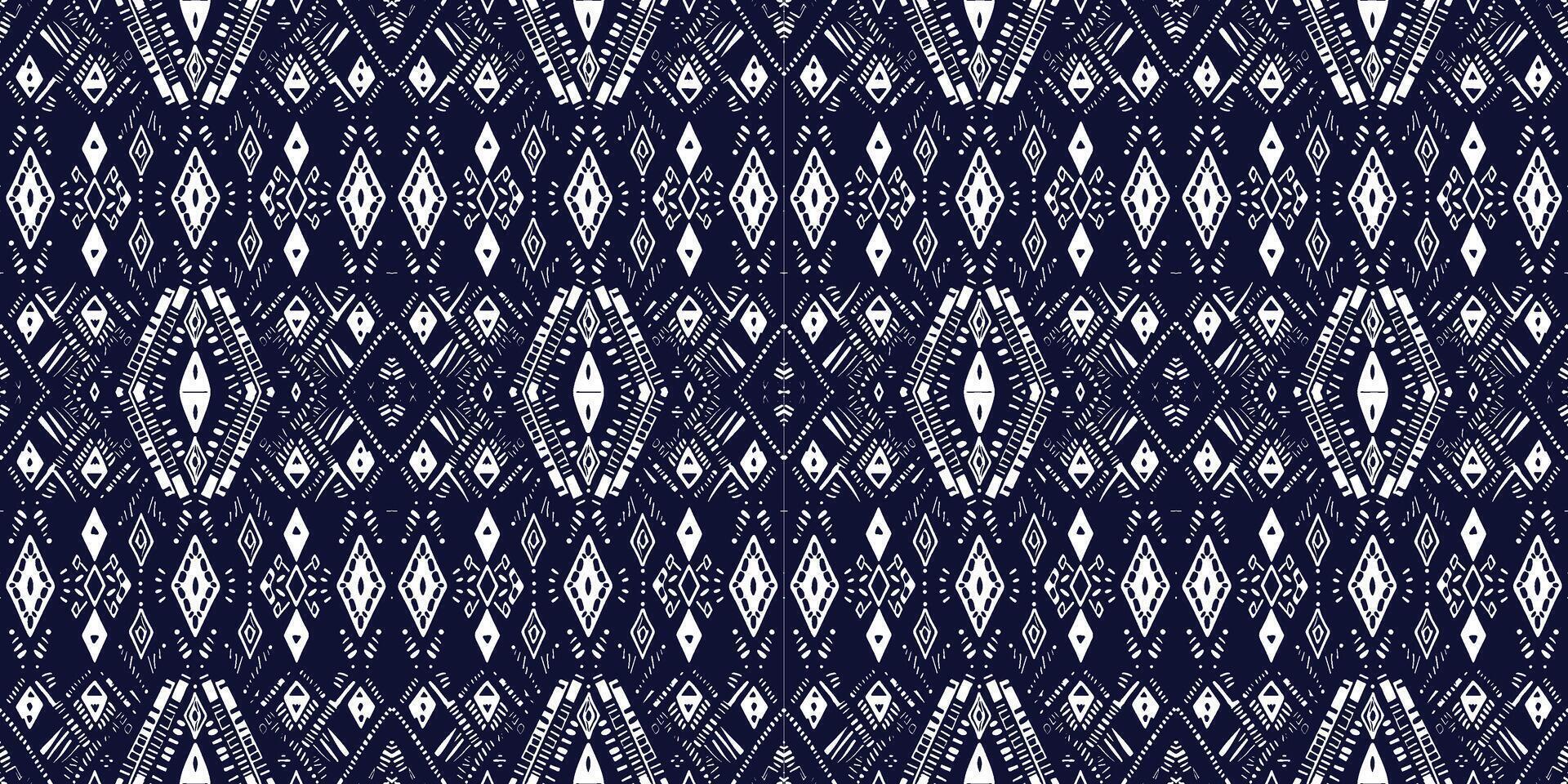 A seamless pattern, geometric tribal patterns, geometric batik, Ikat seamless, aztec style , ethnic boho seamless pattern, luxury decorative textile pattern., fabric, curtain, carpet, Batik Embroidery vector