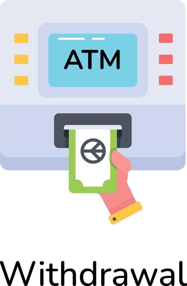 Trendy Withdrawal Concepts vector