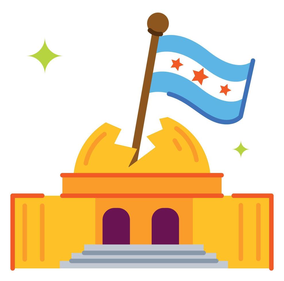 Trendy City Hall vector