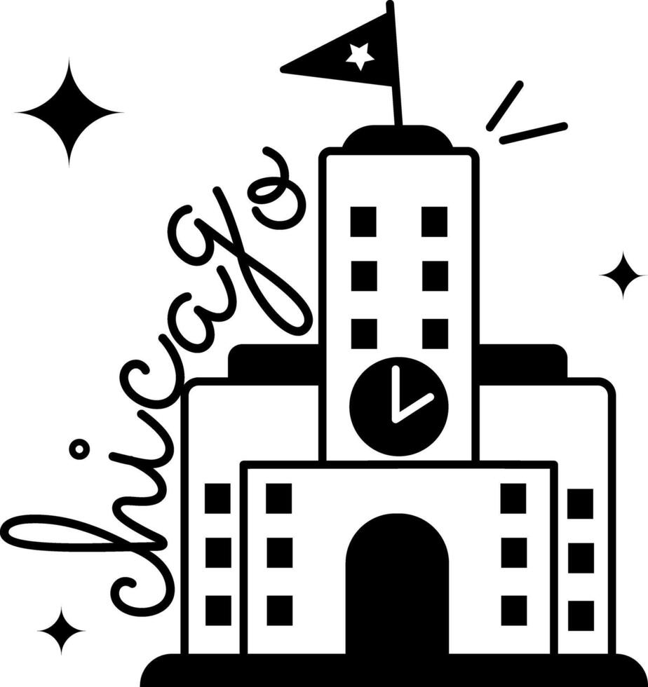 Trendy Wrigley Building vector