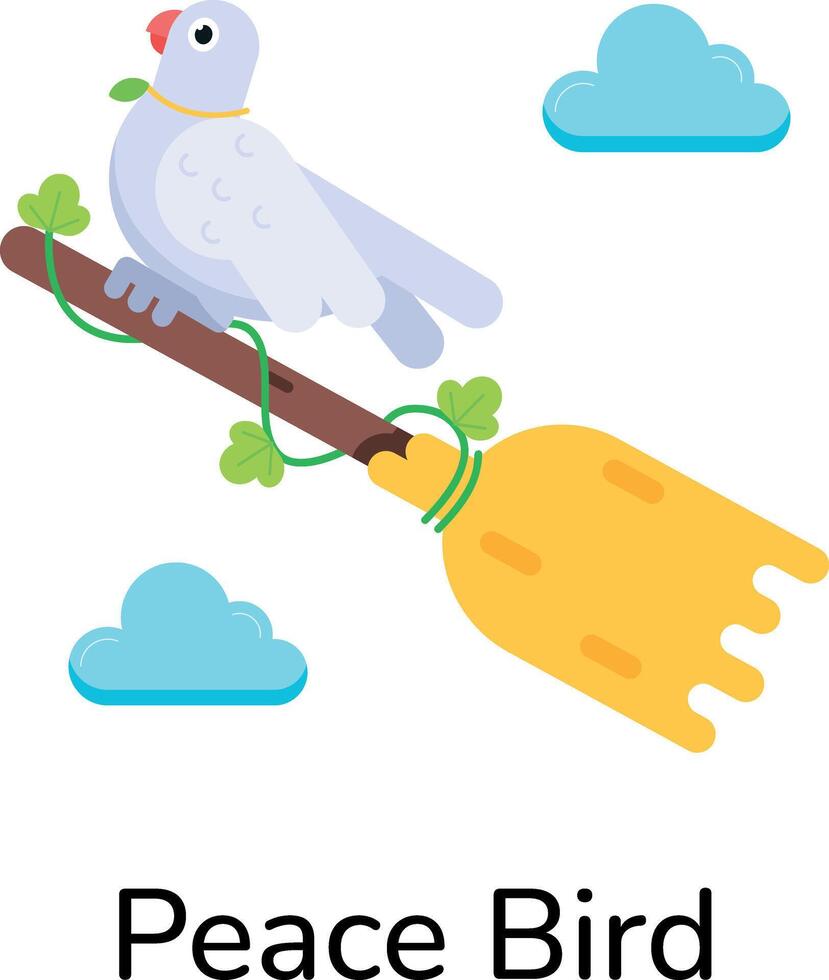 Trendy Peace Bird vector