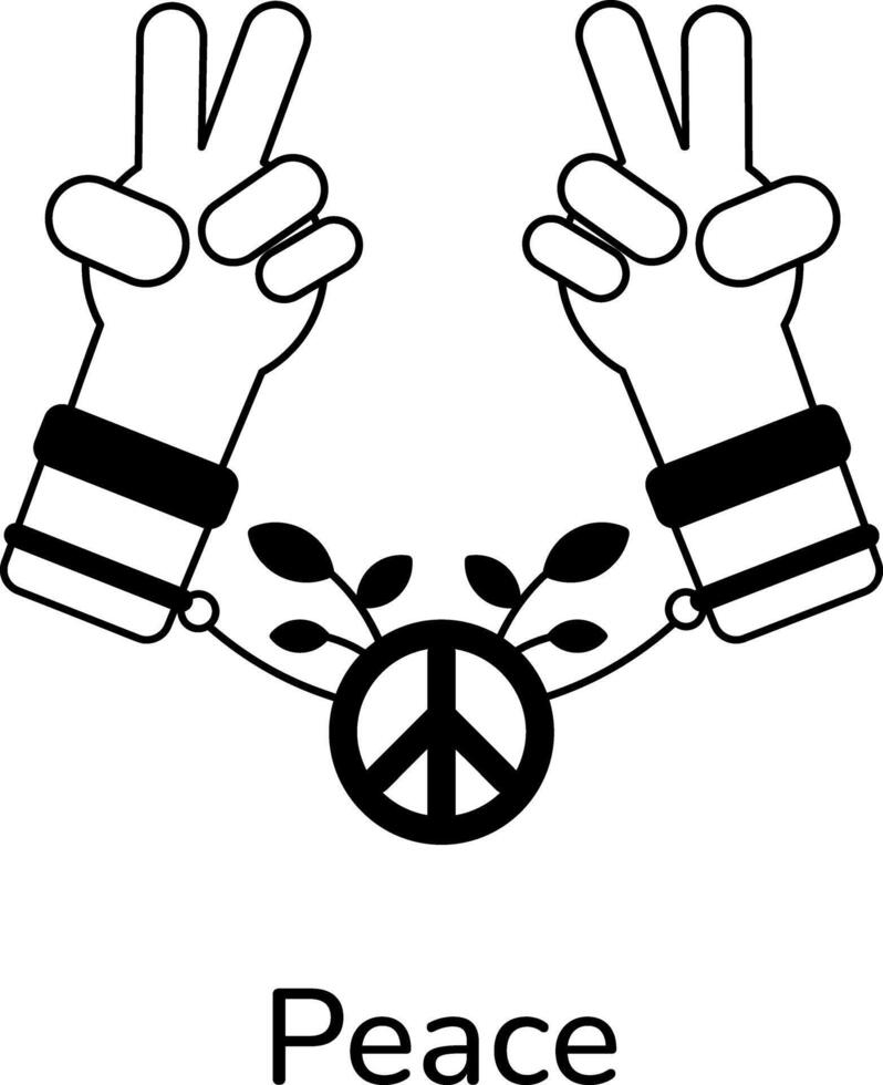 Trendy Peace Concepts vector