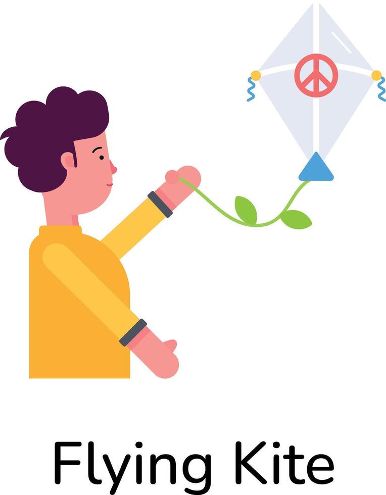 Trendy Flying Kite vector