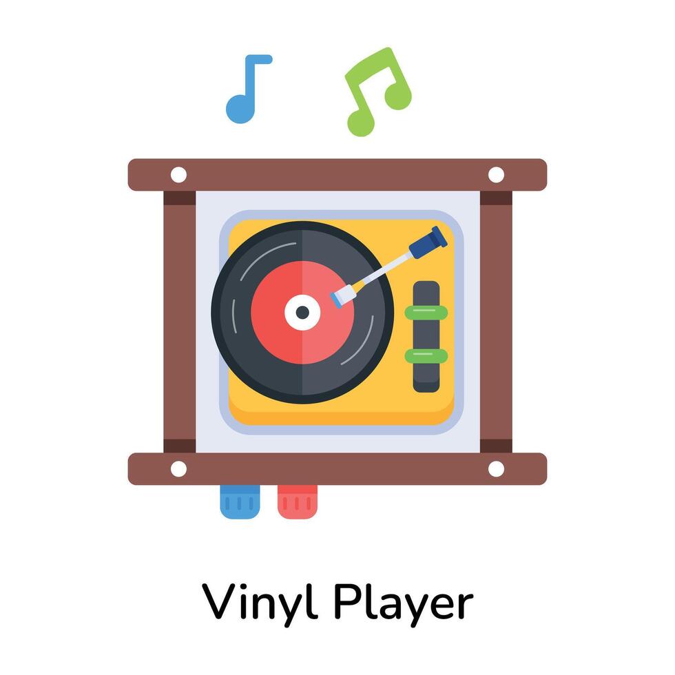 Trendy Vinyl Player vector