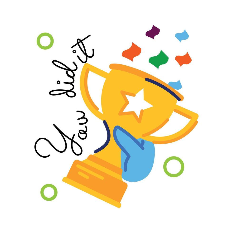 Trendy Star Trophy vector