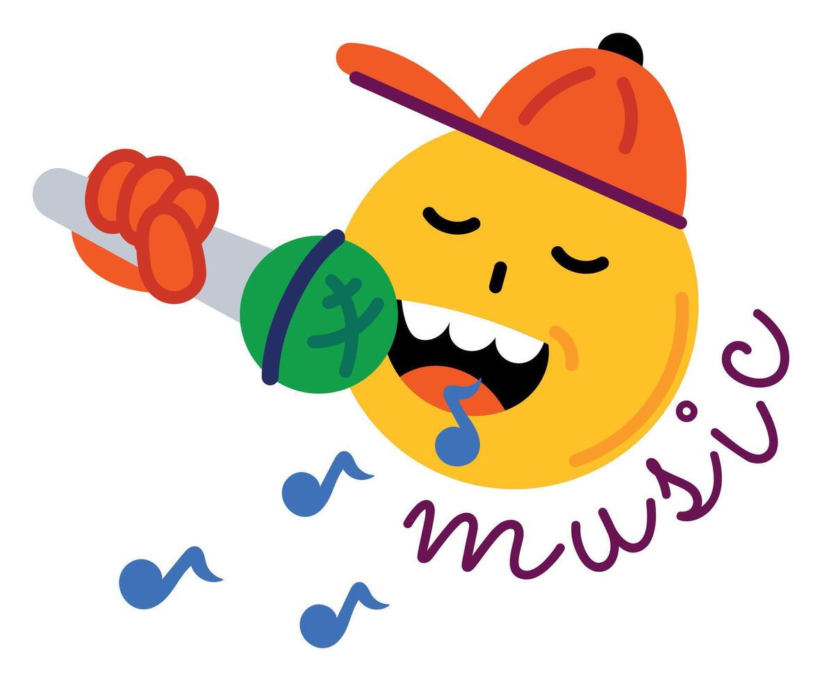 Trendy Music Singing vector
