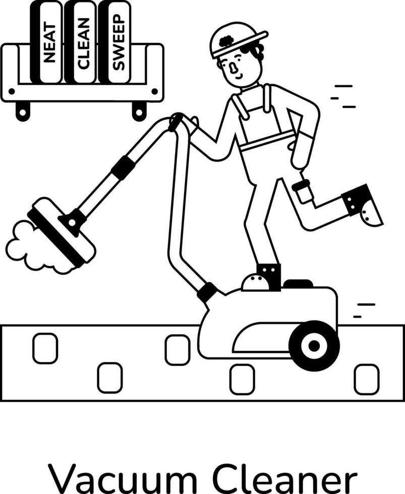 Trendy Vacuum Cleaner vector