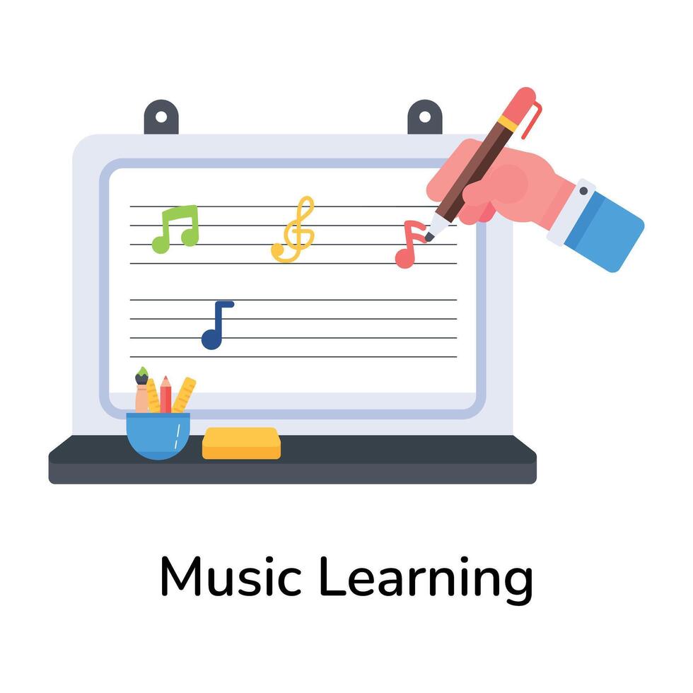 de moda música aprendizaje vector